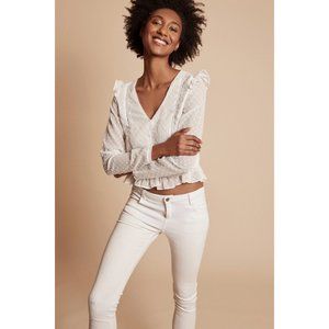 🍋3 for $20🍋 ZARA Sheer Polka Dot Ruffle Blouse Size S